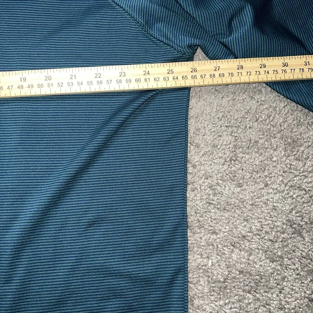 Holderness & Bourne Reid Sage Performance Fabric Striped 1/4 Zip Pullover Men XL